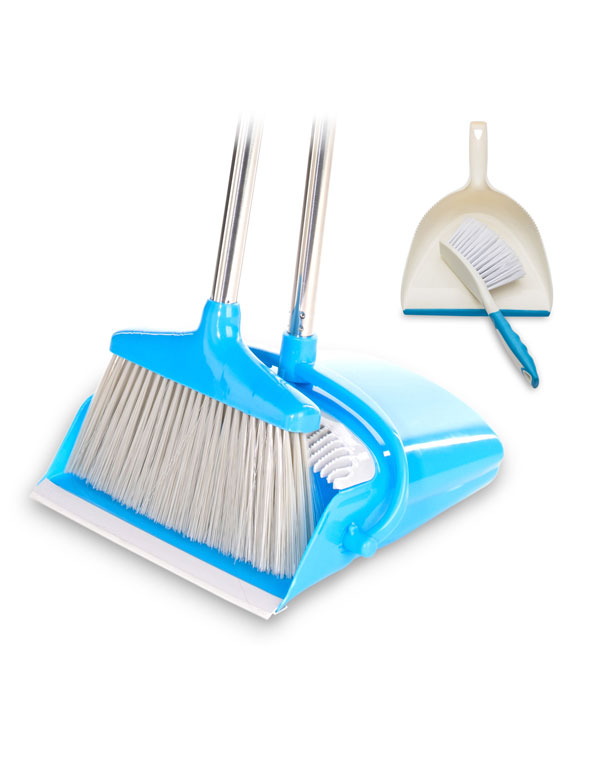 Broom and Dustpan Set - Variable Length Handle Broom and Dustpan Combo